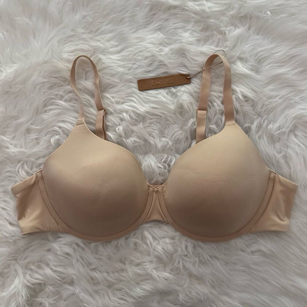 Skims Fits Everybody T-shirt Demi Bra Sand Size 44A